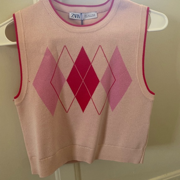 Zara | Tops | Zara Pink Sweater Vest 
